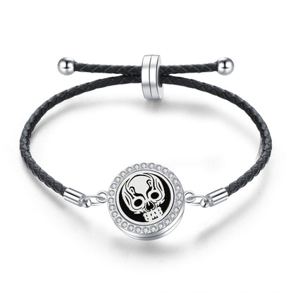 Openable Stainless Steel  Alloy Hollowed Out Tree Of Life Aroma Essential Oil Bracelet