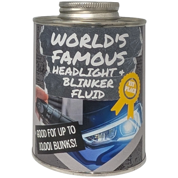 Canned Headlight & Blinker Fluid Funny Gag Gift Dirty Santa