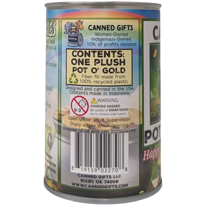 Canned Pot O' Gold | Funny Jokes St. Patrick's Day Gift: Foil Lid