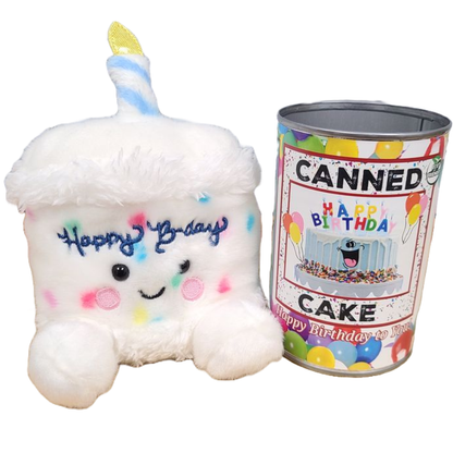 Canned Cake | Happy Birthday to You Gift | Plush B-day Cake: Foil Lid