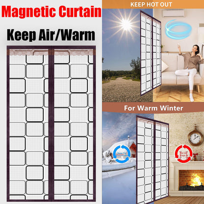 Warm Air Conditioner Door Curtain Transparent Magnetic Winter Gadgets