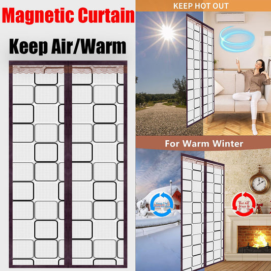 Warm Air Conditioner Door Curtain Transparent Magnetic Winter Gadgets