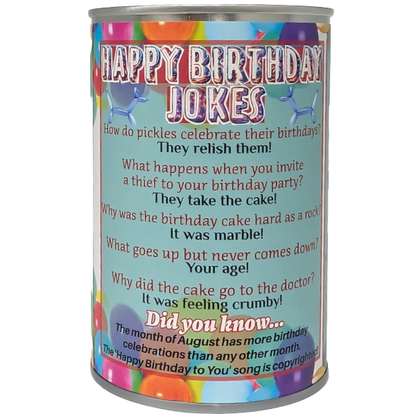Canned Cake | Happy Birthday to You Gift | Plush B-day Cake: Foil Lid