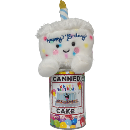 Canned Cake | Happy Birthday to You Gift | Plush B-day Cake: Foil Lid