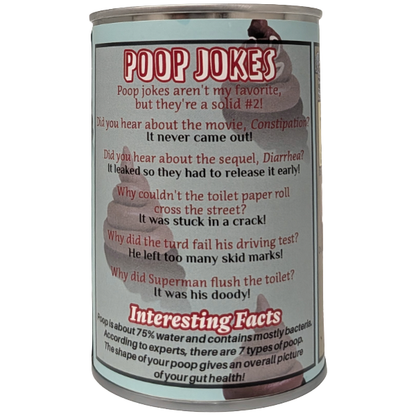 Canned Poop - Funny Gag Gift Dirty Santa White Elephant: Foil Lid