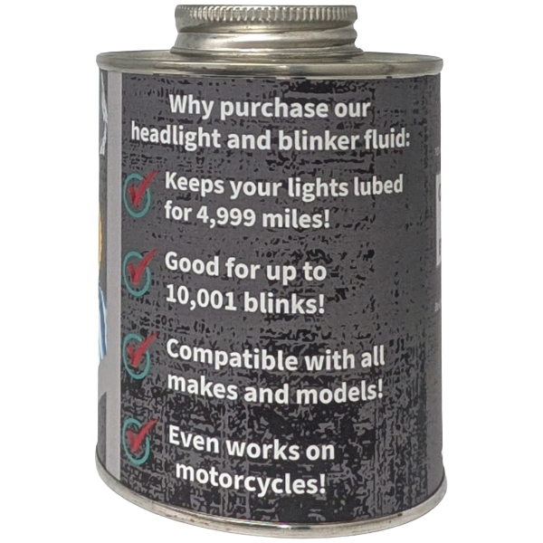 Canned Headlight & Blinker Fluid Funny Gag Gift Dirty Santa