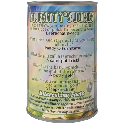 Canned Pot O' Gold | Funny Jokes St. Patrick's Day Gift: Foil Lid