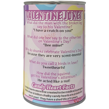 Canned Be Mine Candy Heart | Funny Jokes Valentine Plush: Foil Lid