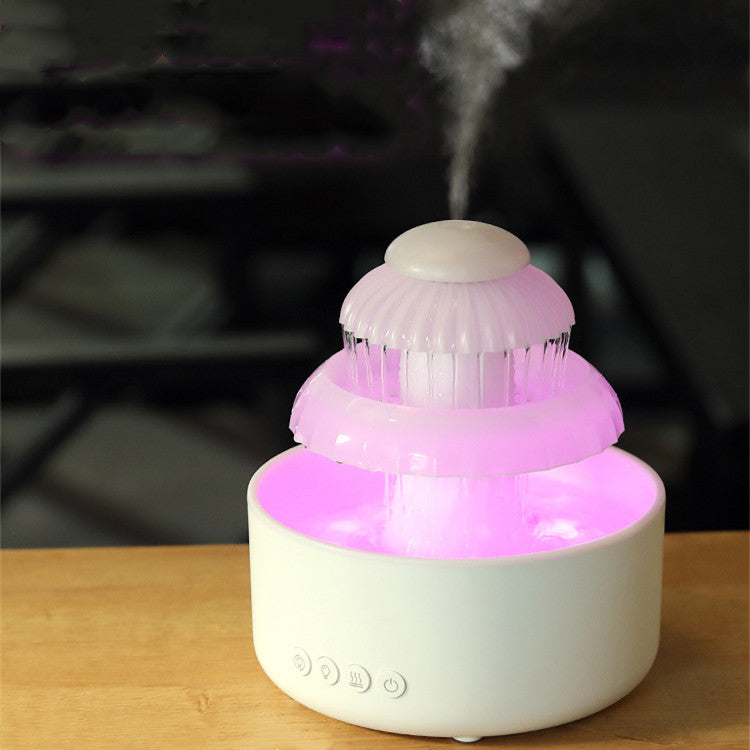 Mushroom Humidifying Cloud Rain Water Ultrasonic Aroma Diffuser Rain Humidifier