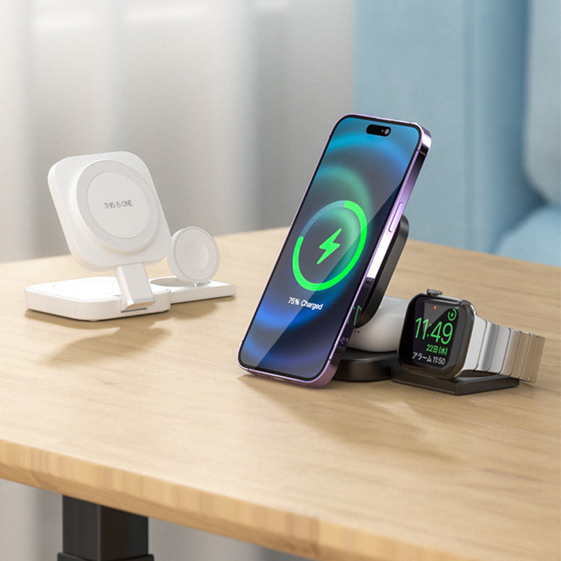 Desktop Three-in-one Wireless Charger Magnetic Suction