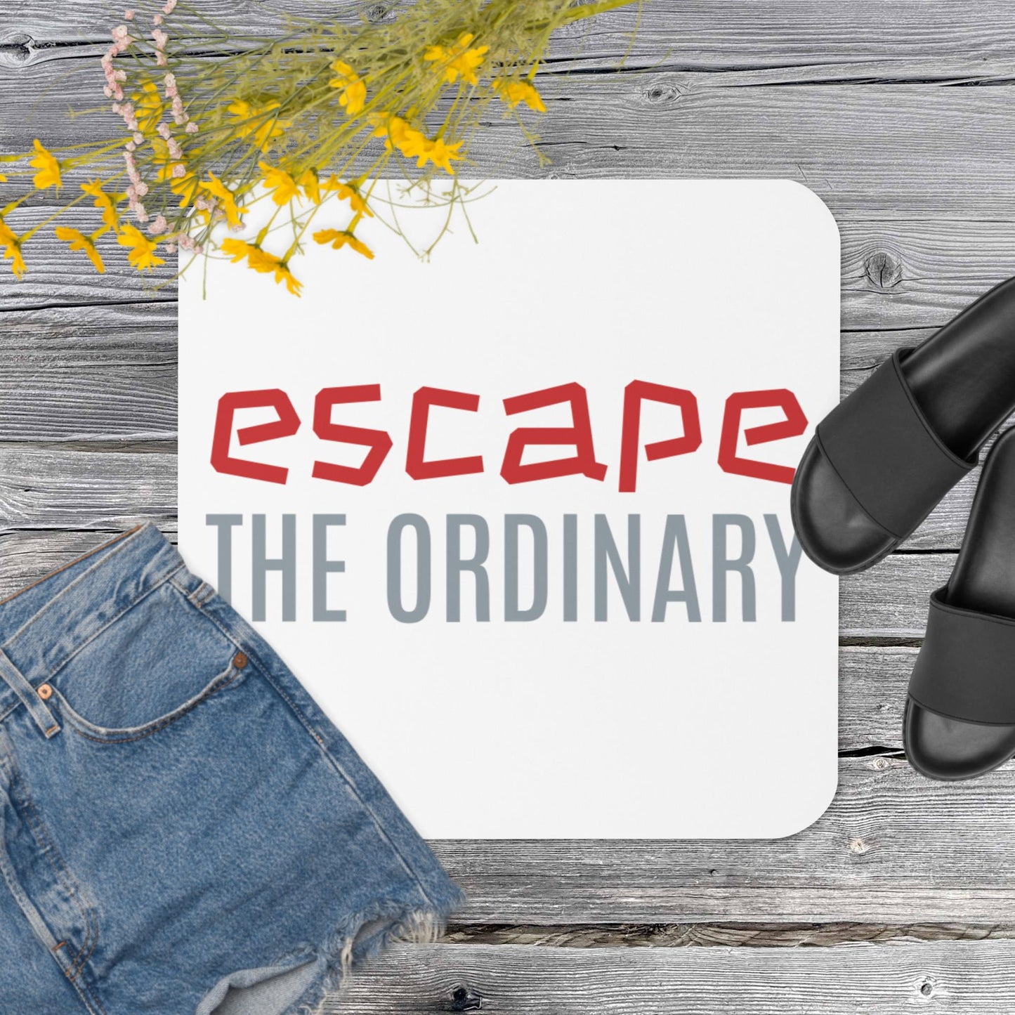 Escape the Ordinary Cork-back coaster