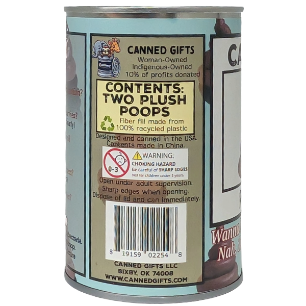 Canned Poop - Funny Gag Gift Dirty Santa White Elephant: Foil Lid